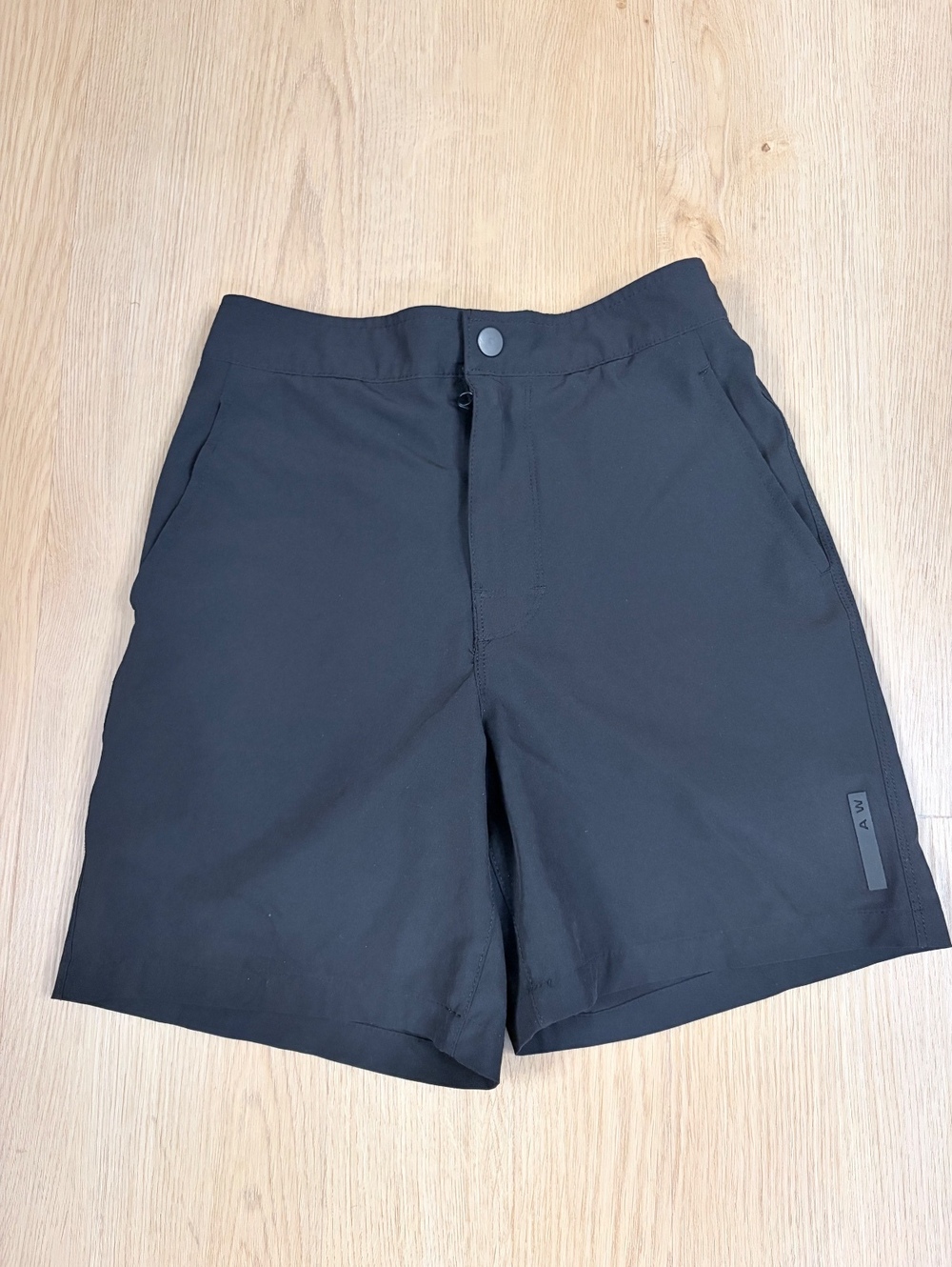 Boys Athletic Works Youth DriWorks Black Performance Shorts Size L